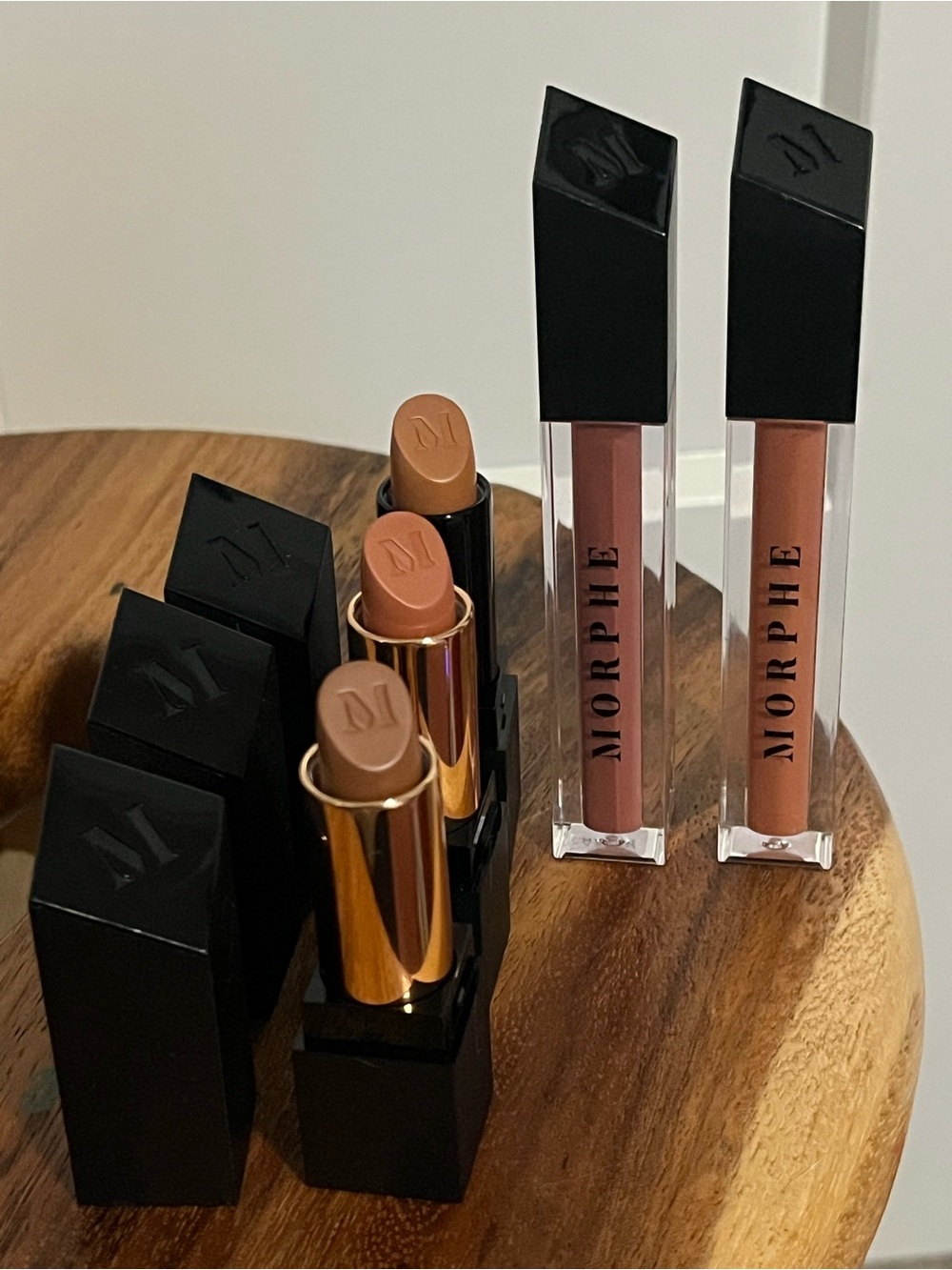 Morphe Nude Lipstick & Liquid Lipgloss Duo - Beige & Warm Brown Tones